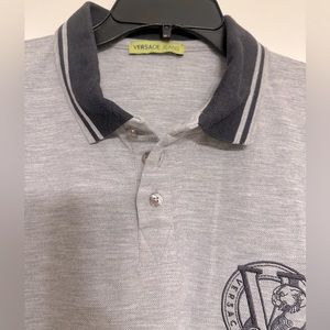 VERSACE JEANS men’s grey polo shirt size XL